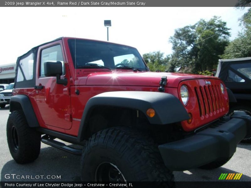 Flame Red / Dark Slate Gray/Medium Slate Gray 2009 Jeep Wrangler X 4x4