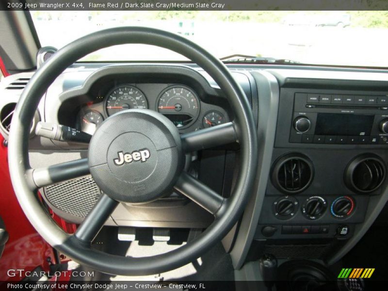 Flame Red / Dark Slate Gray/Medium Slate Gray 2009 Jeep Wrangler X 4x4