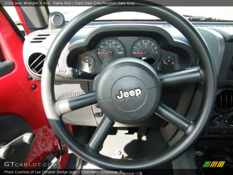 Flame Red / Dark Slate Gray/Medium Slate Gray 2009 Jeep Wrangler X 4x4