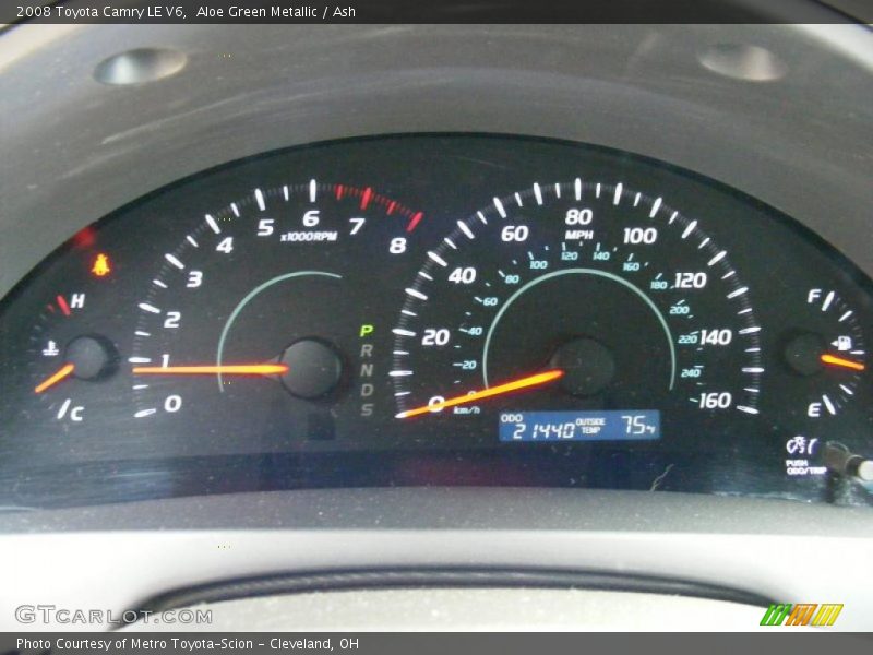 Aloe Green Metallic / Ash 2008 Toyota Camry LE V6