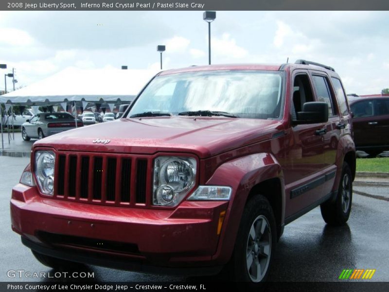Inferno Red Crystal Pearl / Pastel Slate Gray 2008 Jeep Liberty Sport