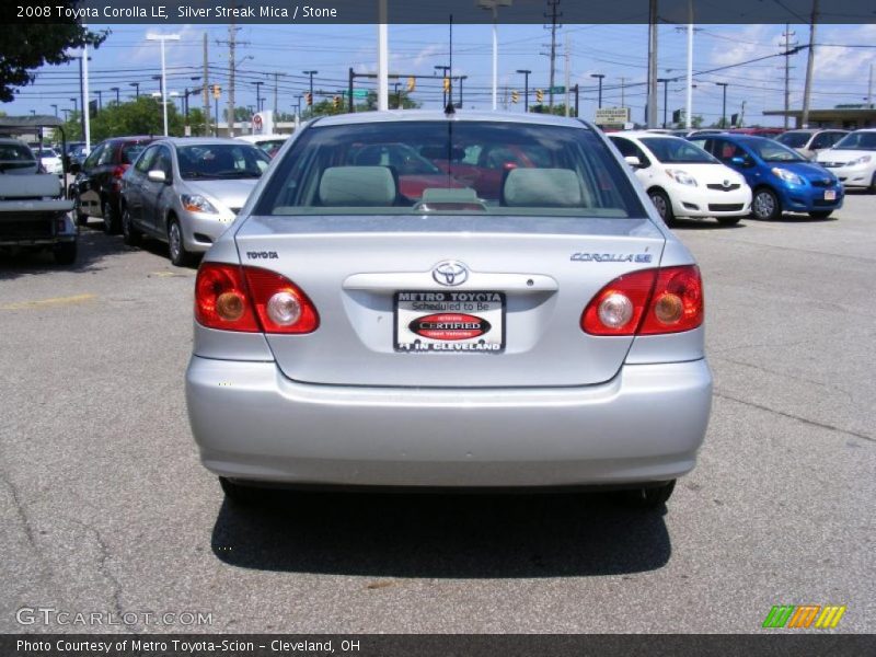 Silver Streak Mica / Stone 2008 Toyota Corolla LE