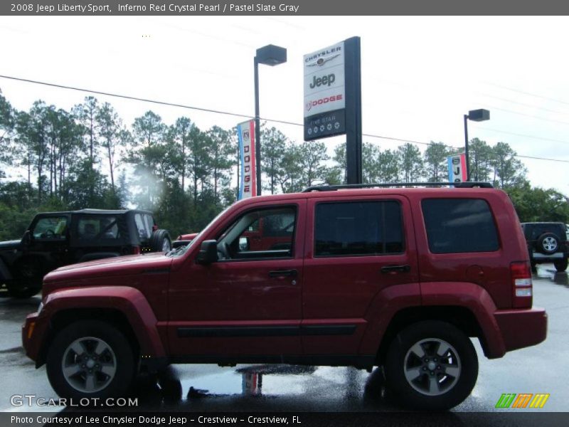 Inferno Red Crystal Pearl / Pastel Slate Gray 2008 Jeep Liberty Sport