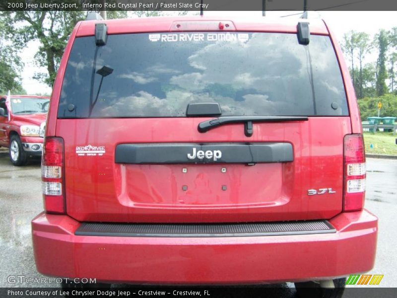 Inferno Red Crystal Pearl / Pastel Slate Gray 2008 Jeep Liberty Sport