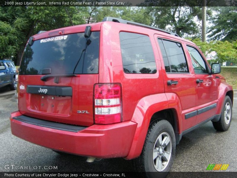 Inferno Red Crystal Pearl / Pastel Slate Gray 2008 Jeep Liberty Sport