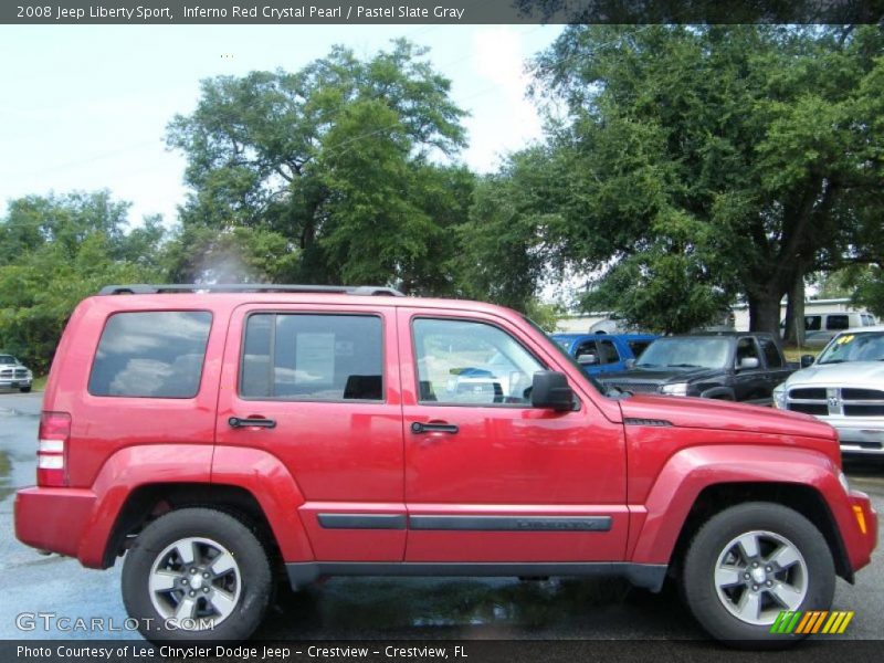 Inferno Red Crystal Pearl / Pastel Slate Gray 2008 Jeep Liberty Sport