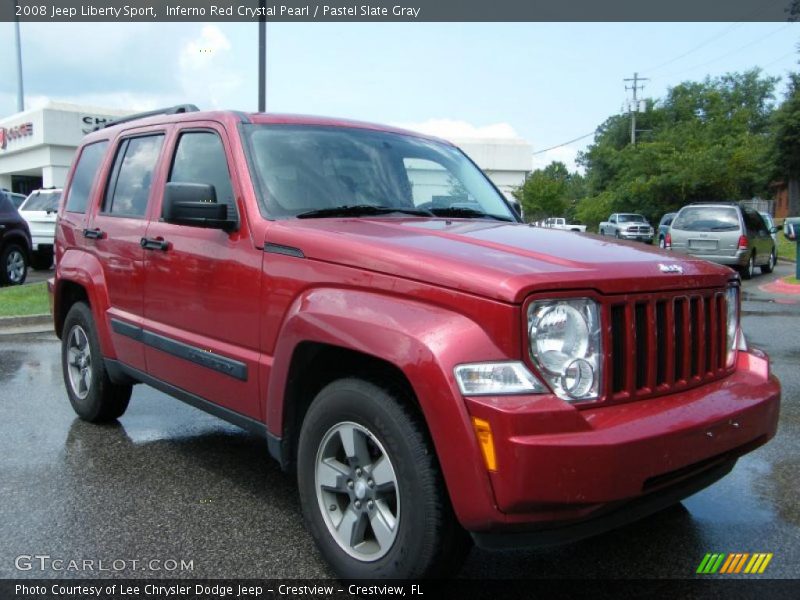 Inferno Red Crystal Pearl / Pastel Slate Gray 2008 Jeep Liberty Sport