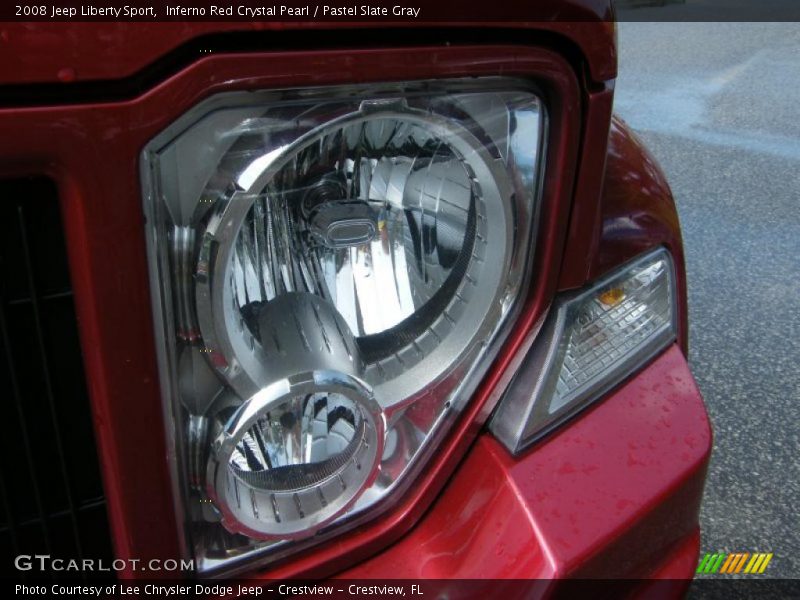 Inferno Red Crystal Pearl / Pastel Slate Gray 2008 Jeep Liberty Sport