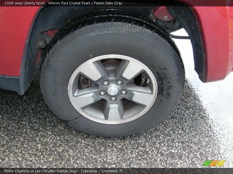 Inferno Red Crystal Pearl / Pastel Slate Gray 2008 Jeep Liberty Sport