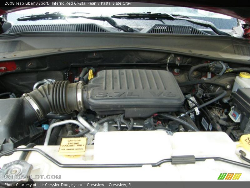 Inferno Red Crystal Pearl / Pastel Slate Gray 2008 Jeep Liberty Sport