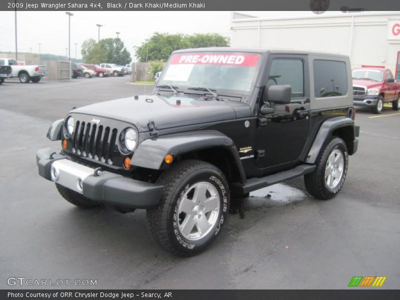 Black / Dark Khaki/Medium Khaki 2009 Jeep Wrangler Sahara 4x4