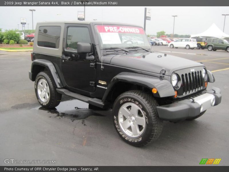 Black / Dark Khaki/Medium Khaki 2009 Jeep Wrangler Sahara 4x4