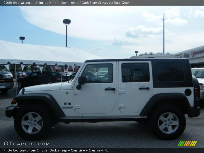 Stone White / Dark Slate Gray/Med Slate Gray 2008 Jeep Wrangler Unlimited X 4x4