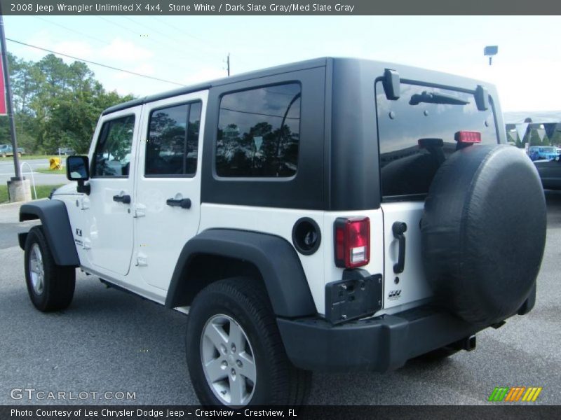 Stone White / Dark Slate Gray/Med Slate Gray 2008 Jeep Wrangler Unlimited X 4x4