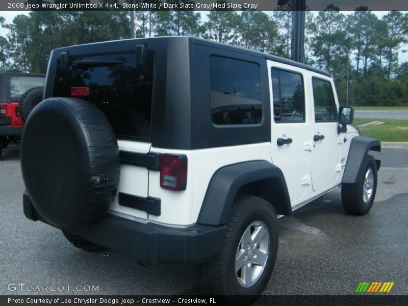 Stone White / Dark Slate Gray/Med Slate Gray 2008 Jeep Wrangler Unlimited X 4x4