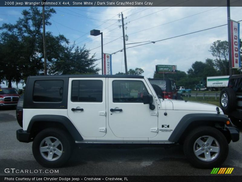 Stone White / Dark Slate Gray/Med Slate Gray 2008 Jeep Wrangler Unlimited X 4x4
