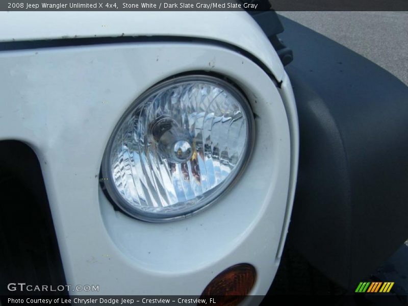 Stone White / Dark Slate Gray/Med Slate Gray 2008 Jeep Wrangler Unlimited X 4x4