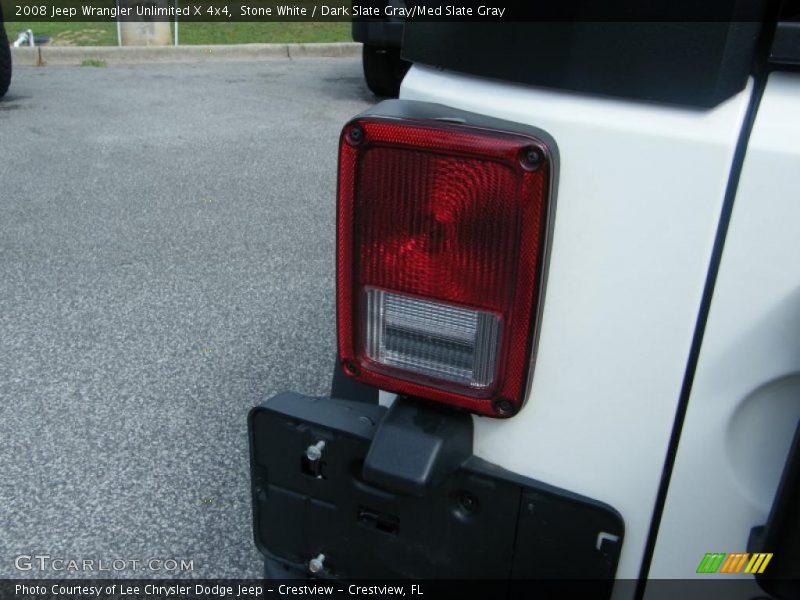 Stone White / Dark Slate Gray/Med Slate Gray 2008 Jeep Wrangler Unlimited X 4x4