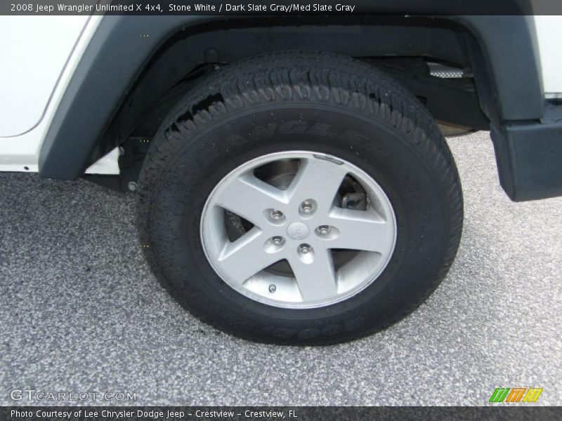 Stone White / Dark Slate Gray/Med Slate Gray 2008 Jeep Wrangler Unlimited X 4x4