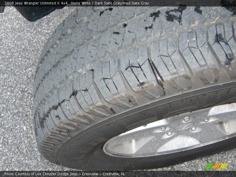 Stone White / Dark Slate Gray/Med Slate Gray 2008 Jeep Wrangler Unlimited X 4x4