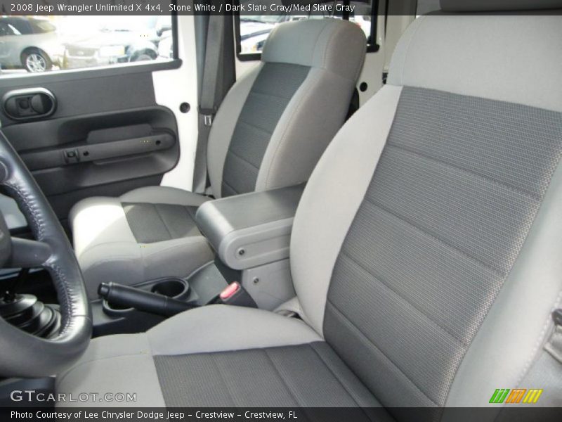 Stone White / Dark Slate Gray/Med Slate Gray 2008 Jeep Wrangler Unlimited X 4x4