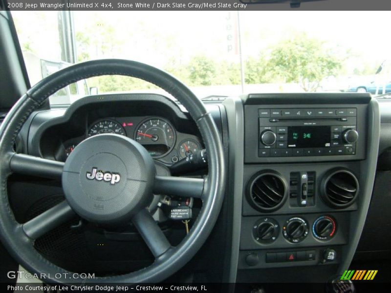 Stone White / Dark Slate Gray/Med Slate Gray 2008 Jeep Wrangler Unlimited X 4x4