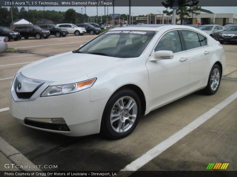 White Diamond Pearl / Taupe 2010 Acura TL 3.5 Technology