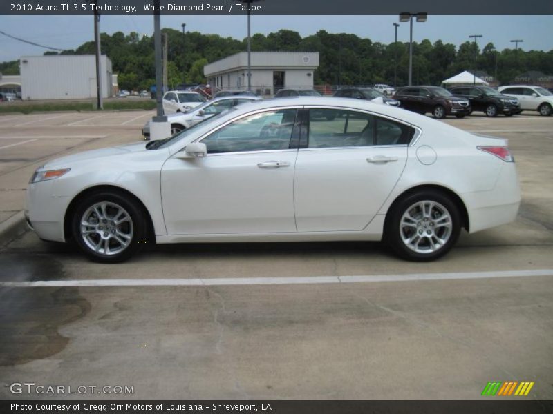 White Diamond Pearl / Taupe 2010 Acura TL 3.5 Technology