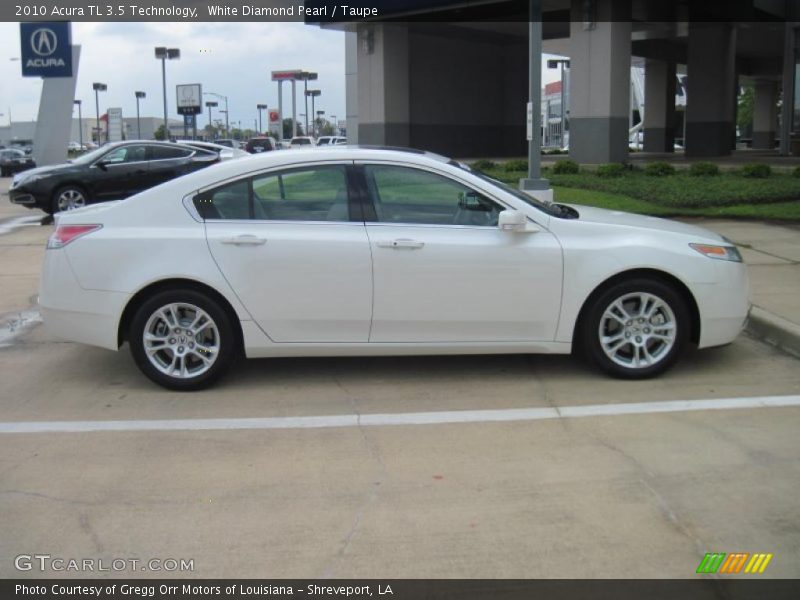 White Diamond Pearl / Taupe 2010 Acura TL 3.5 Technology