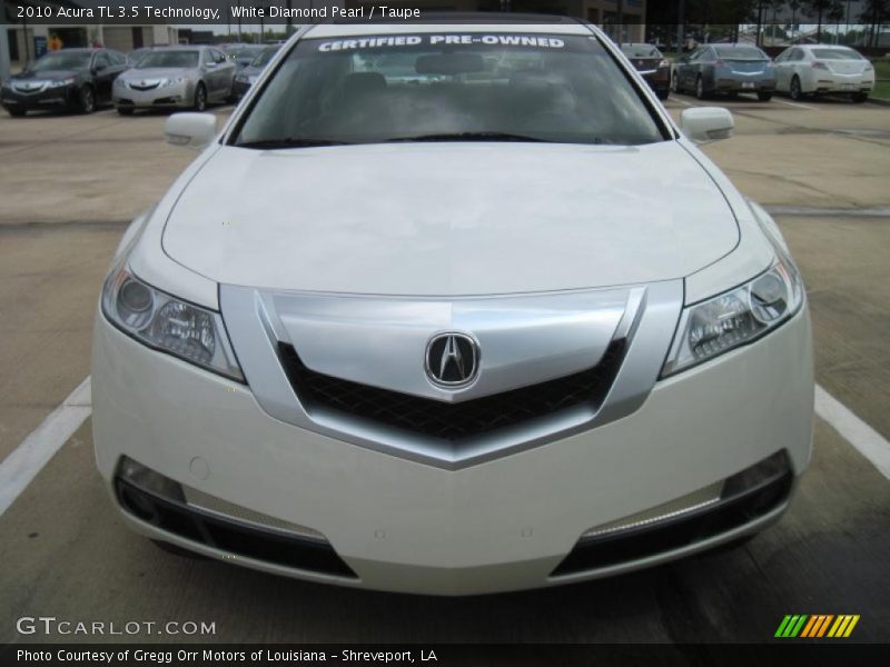 White Diamond Pearl / Taupe 2010 Acura TL 3.5 Technology