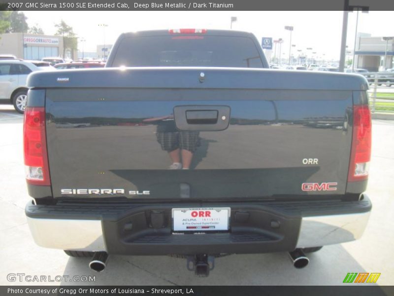 Deep Blue Metallic / Dark Titanium 2007 GMC Sierra 1500 SLE Extended Cab