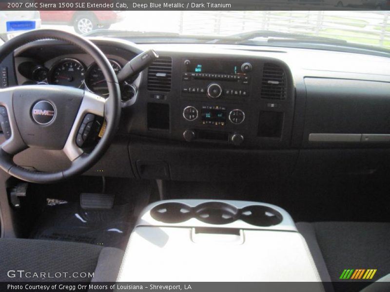 Deep Blue Metallic / Dark Titanium 2007 GMC Sierra 1500 SLE Extended Cab