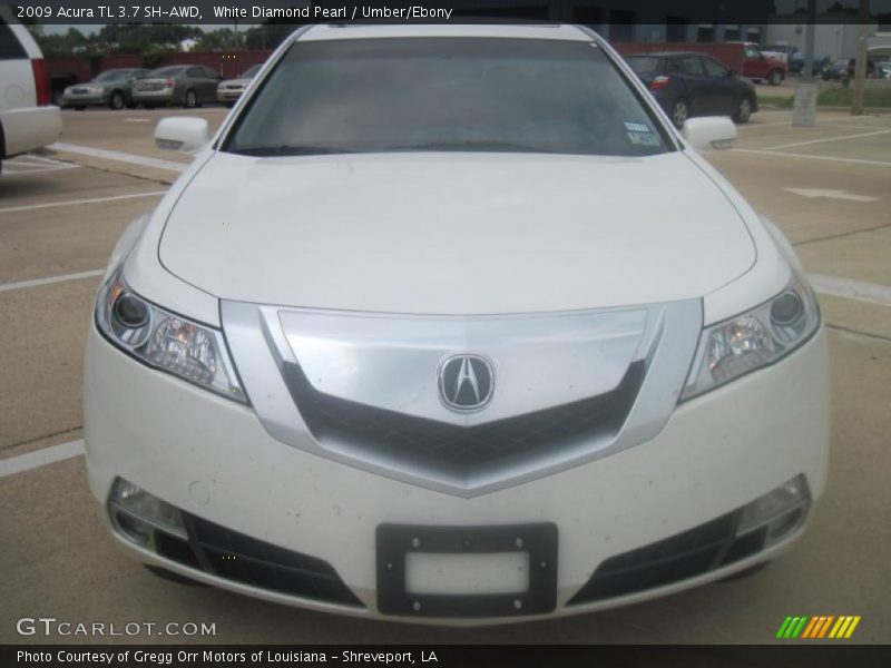 White Diamond Pearl / Umber/Ebony 2009 Acura TL 3.7 SH-AWD