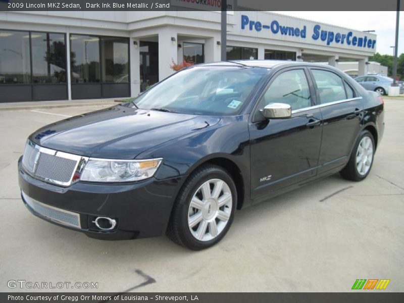 Dark Ink Blue Metallic / Sand 2009 Lincoln MKZ Sedan