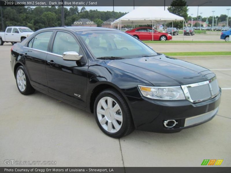 Dark Ink Blue Metallic / Sand 2009 Lincoln MKZ Sedan