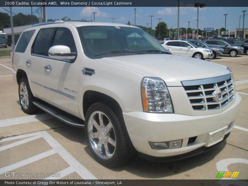 White Diamond / Cocoa/Light Cashmere 2008 Cadillac Escalade AWD