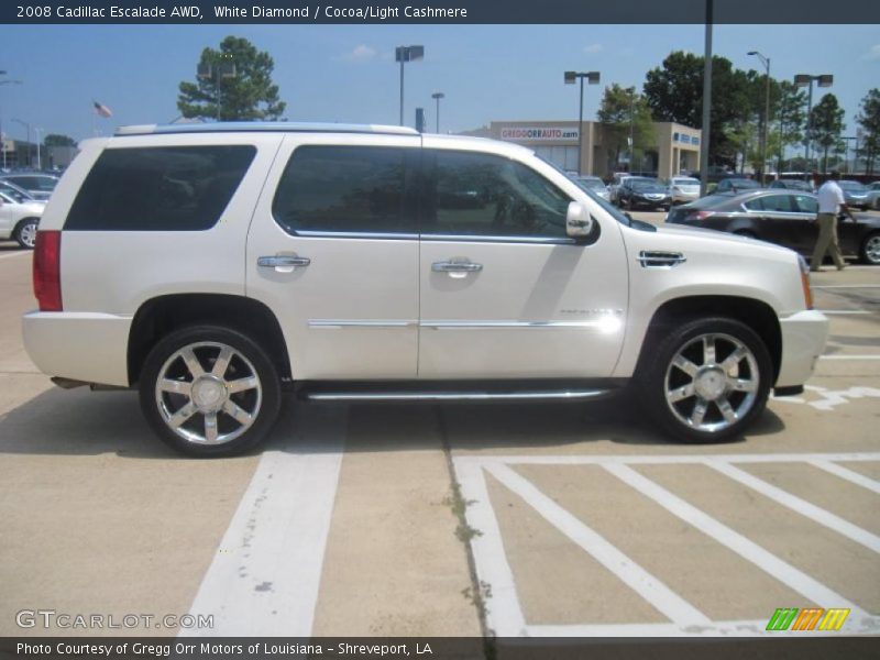 White Diamond / Cocoa/Light Cashmere 2008 Cadillac Escalade AWD