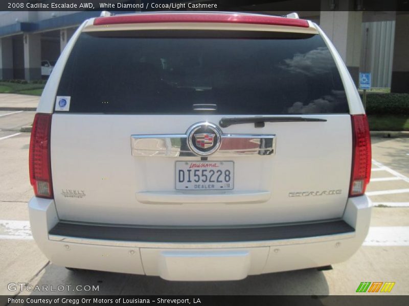 White Diamond / Cocoa/Light Cashmere 2008 Cadillac Escalade AWD