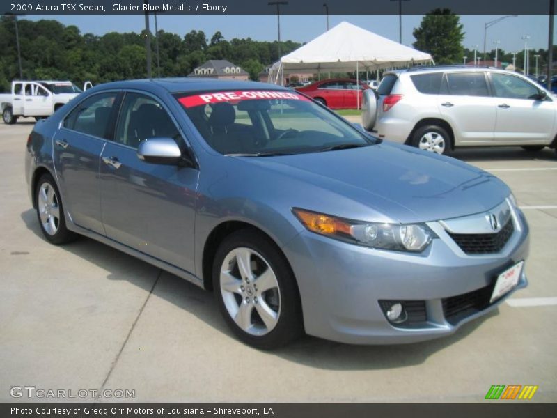 Glacier Blue Metallic / Ebony 2009 Acura TSX Sedan