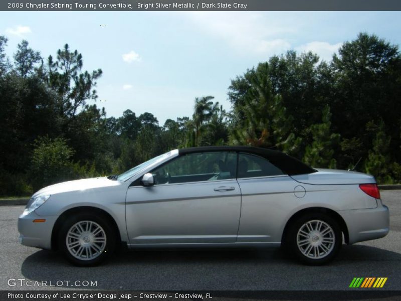 Bright Silver Metallic / Dark Slate Gray 2009 Chrysler Sebring Touring Convertible