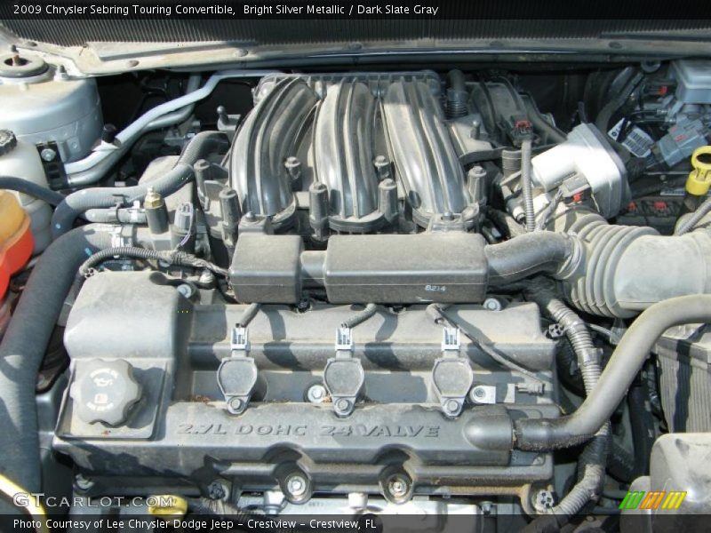 Bright Silver Metallic / Dark Slate Gray 2009 Chrysler Sebring Touring Convertible