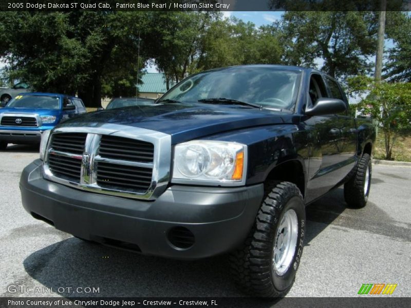 Patriot Blue Pearl / Medium Slate Gray 2005 Dodge Dakota ST Quad Cab