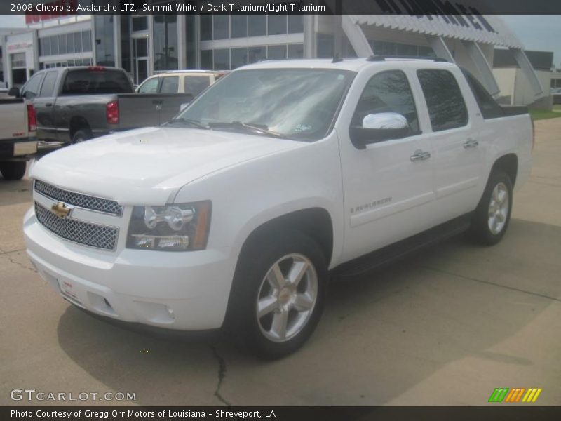 Summit White / Dark Titanium/Light Titanium 2008 Chevrolet Avalanche LTZ