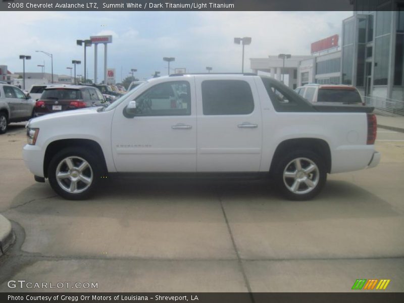 Summit White / Dark Titanium/Light Titanium 2008 Chevrolet Avalanche LTZ