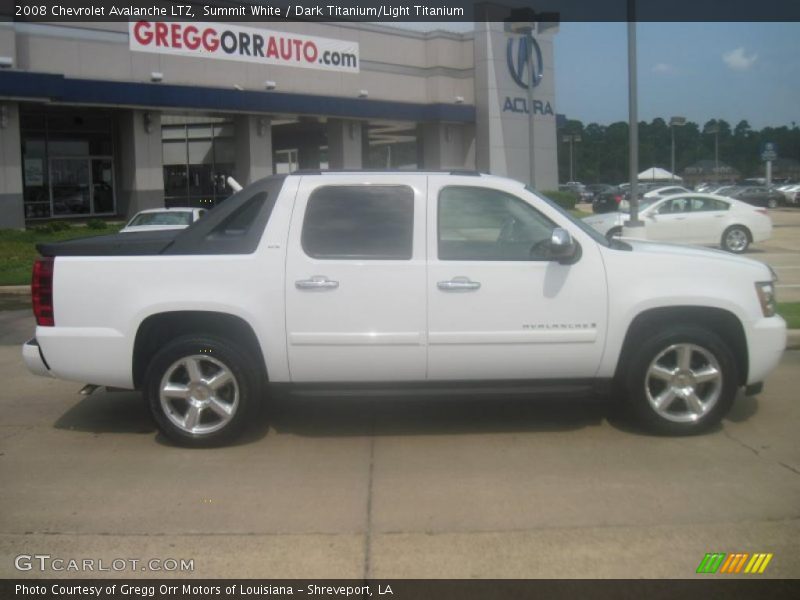 Summit White / Dark Titanium/Light Titanium 2008 Chevrolet Avalanche LTZ