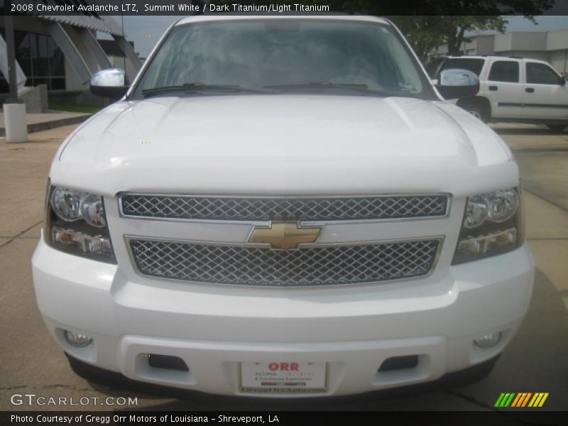 Summit White / Dark Titanium/Light Titanium 2008 Chevrolet Avalanche LTZ