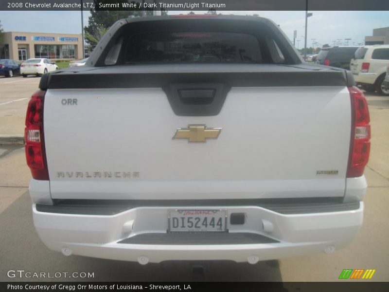 Summit White / Dark Titanium/Light Titanium 2008 Chevrolet Avalanche LTZ
