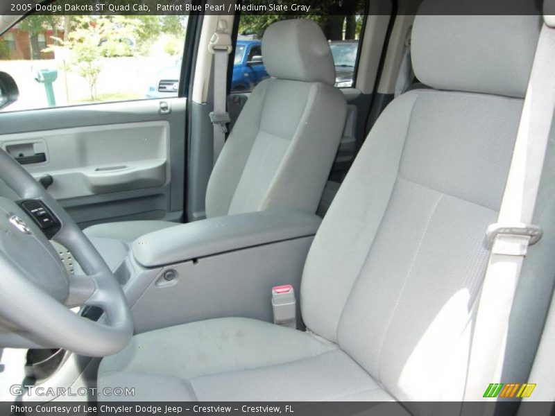 Patriot Blue Pearl / Medium Slate Gray 2005 Dodge Dakota ST Quad Cab