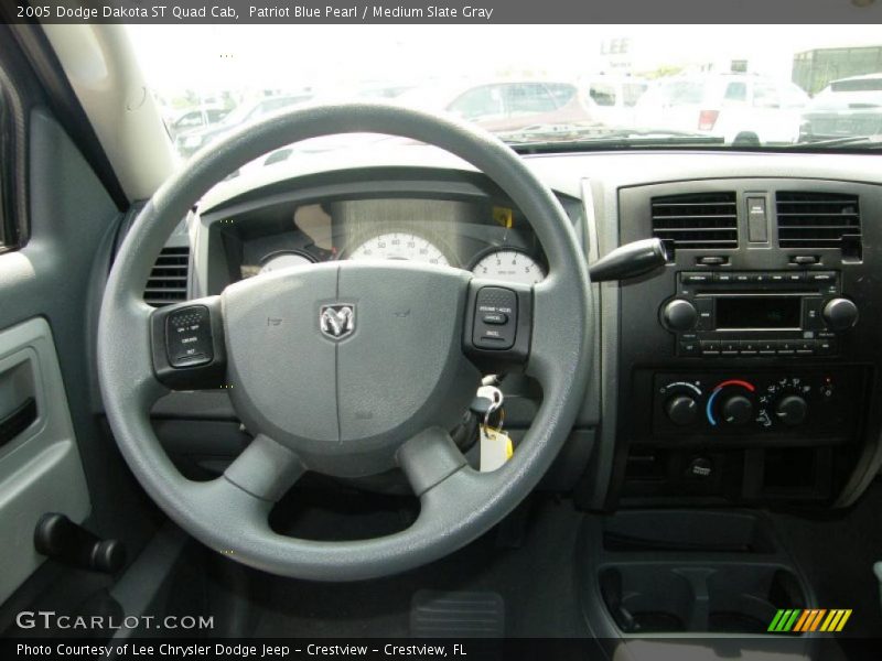 Patriot Blue Pearl / Medium Slate Gray 2005 Dodge Dakota ST Quad Cab