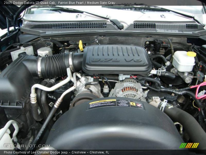 Patriot Blue Pearl / Medium Slate Gray 2005 Dodge Dakota ST Quad Cab